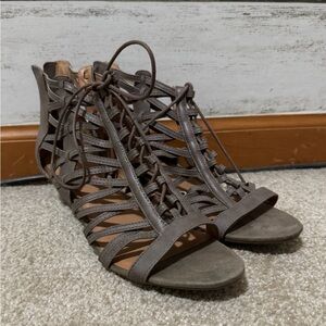 Maurices Brown Lace-Up Wedges
